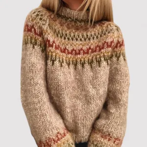 Ancien | Women's Chunky Fair Isle Knit Sweater