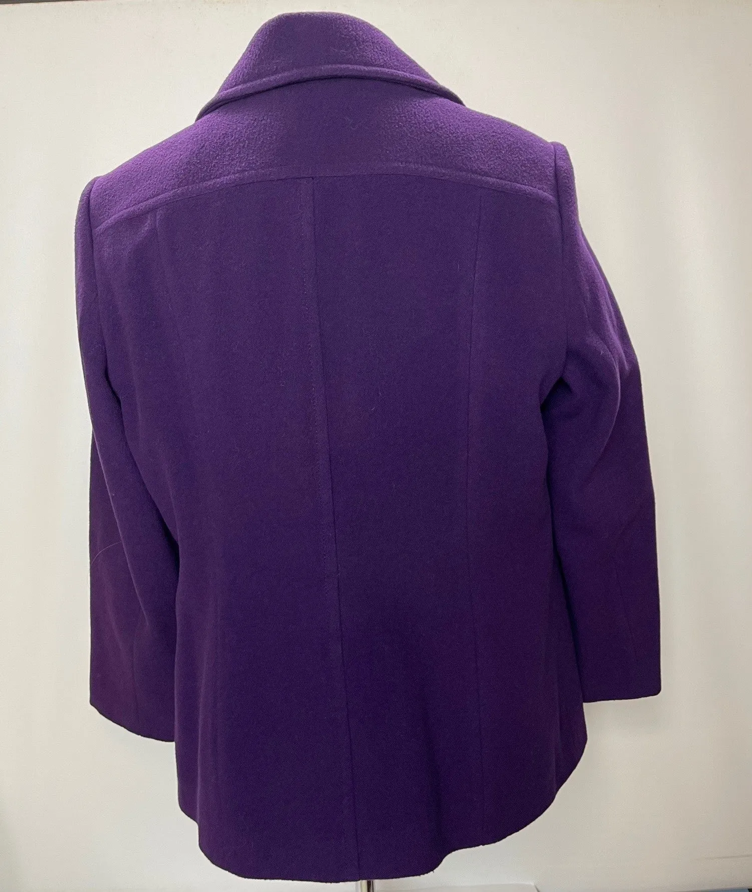 Barbara Lebek Purple Wool Blend Coat Size 16