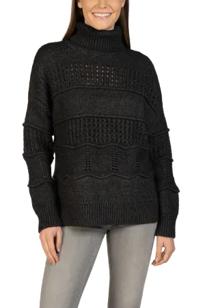 Cable Knit Turtleneck Pullover