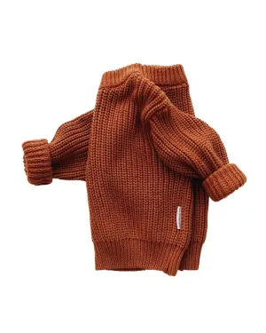 Chunky Knit Sweater / Rust