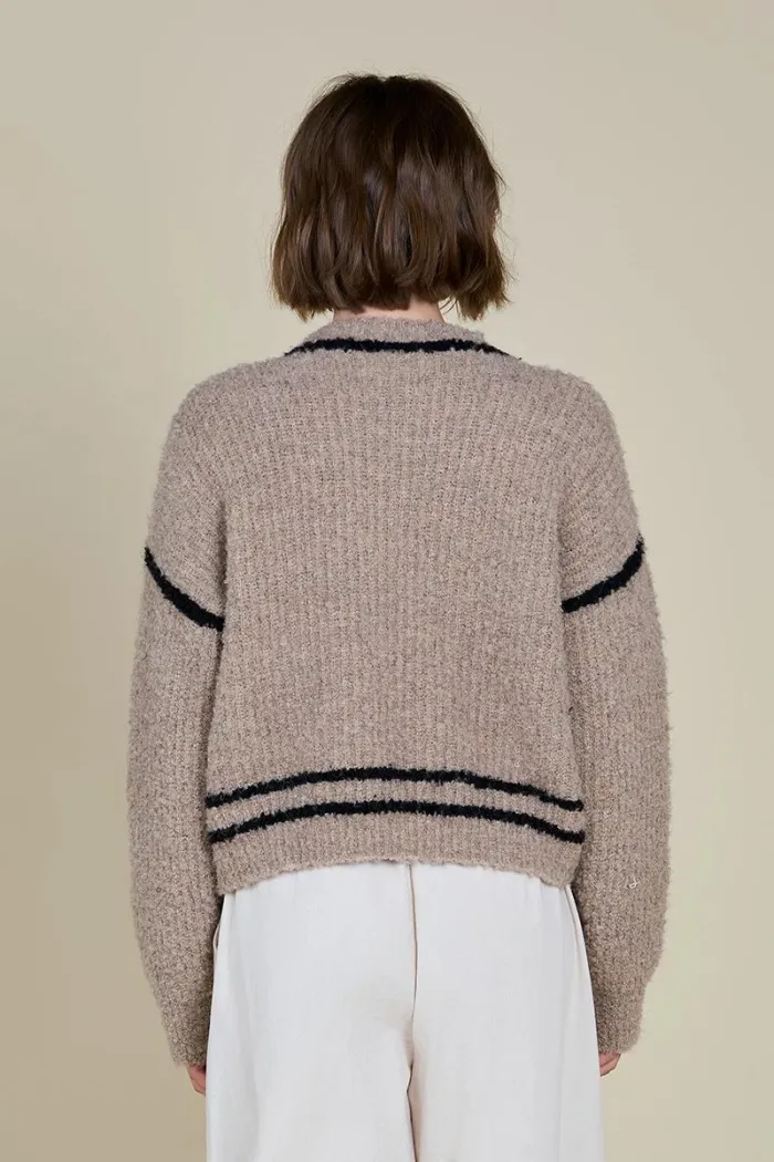 Contrast Outline Sweater