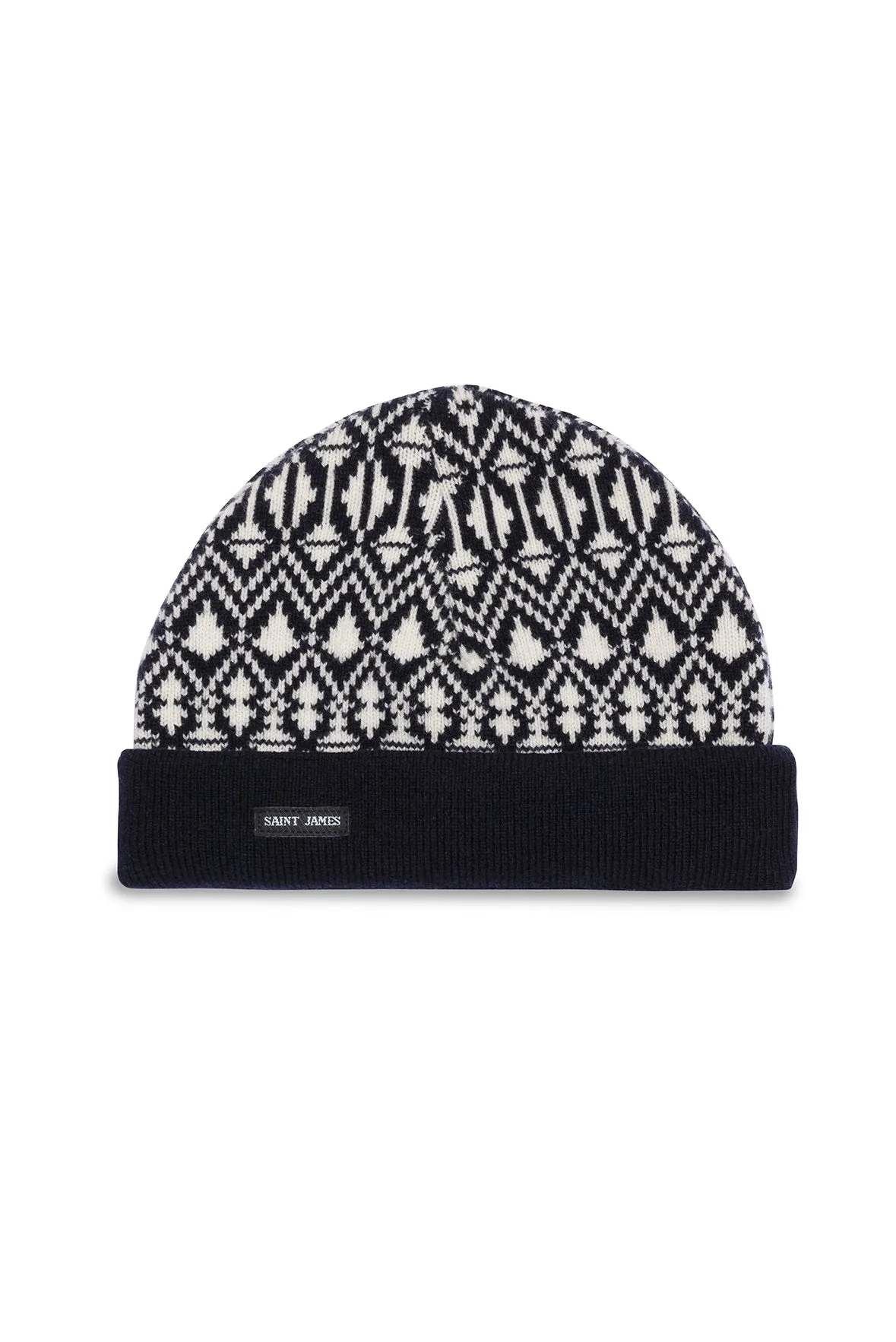 Escapade Jacquard Wool Beanie - in jacquard (NAVY/ECUME)