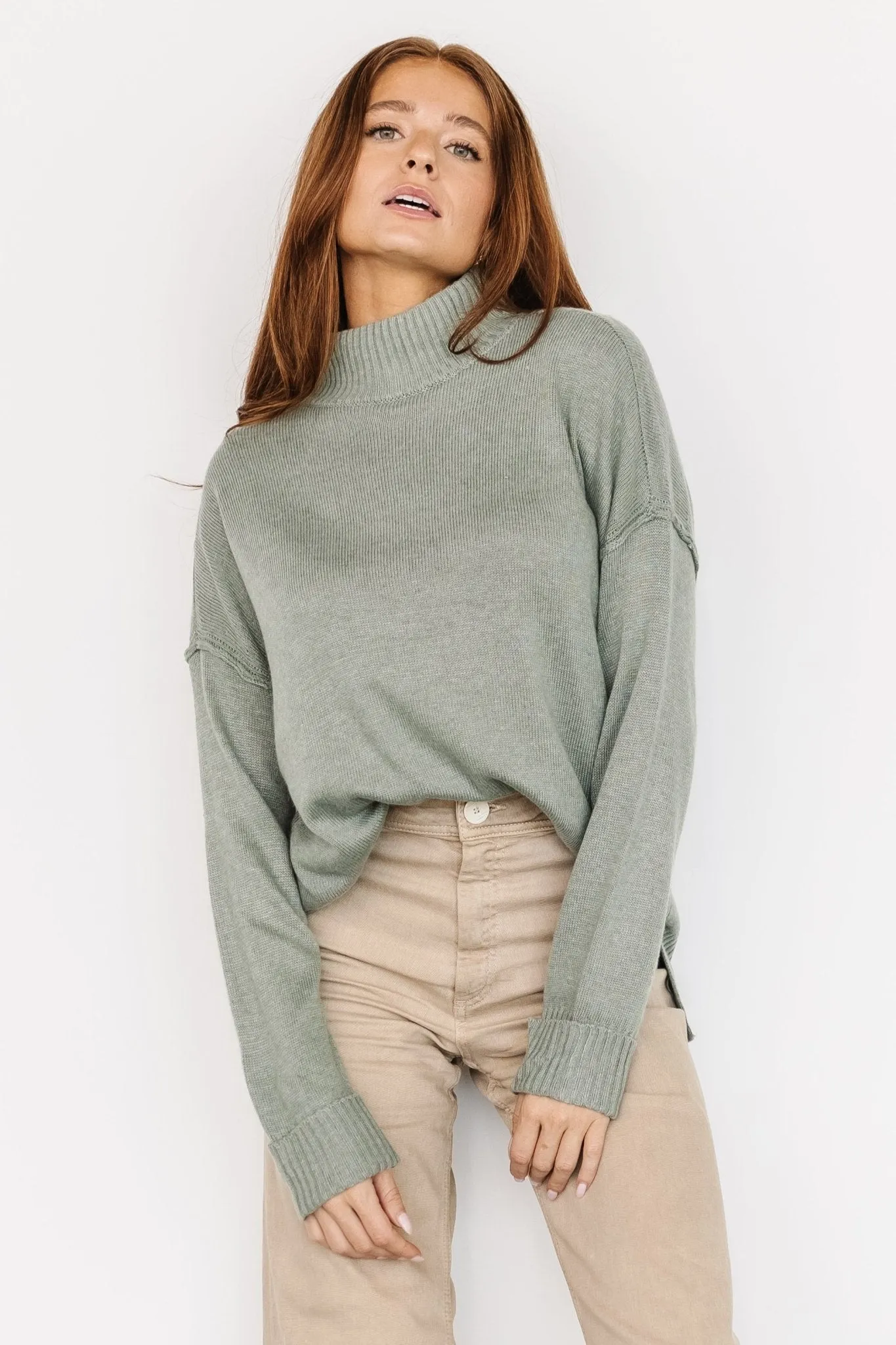 Evermore Knit Sweater | Sage