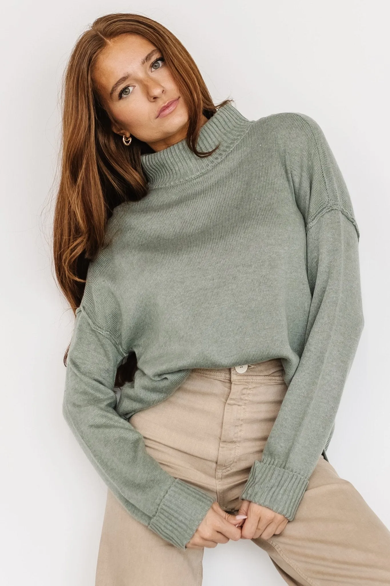 Evermore Knit Sweater | Sage