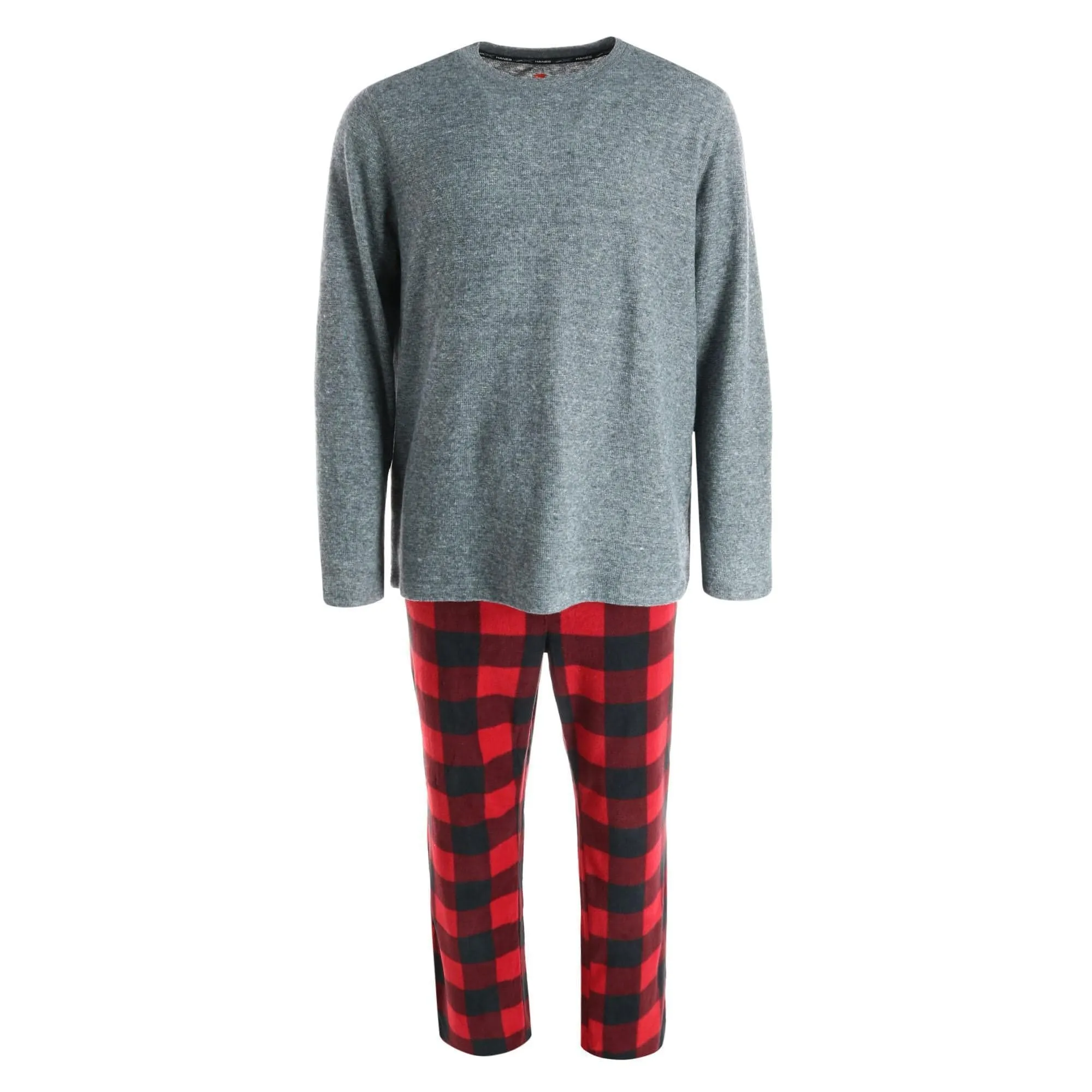 Hanes Men's Big and Tall X Temp Micro Fleece Pajama Set