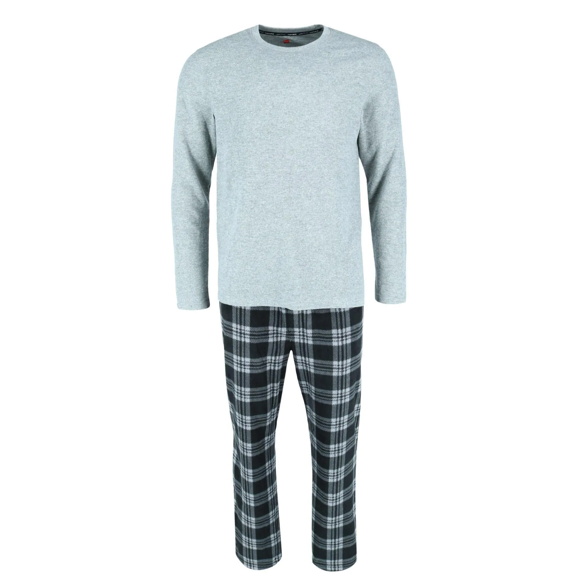 Hanes Men's Big and Tall X Temp Micro Fleece Pajama Set