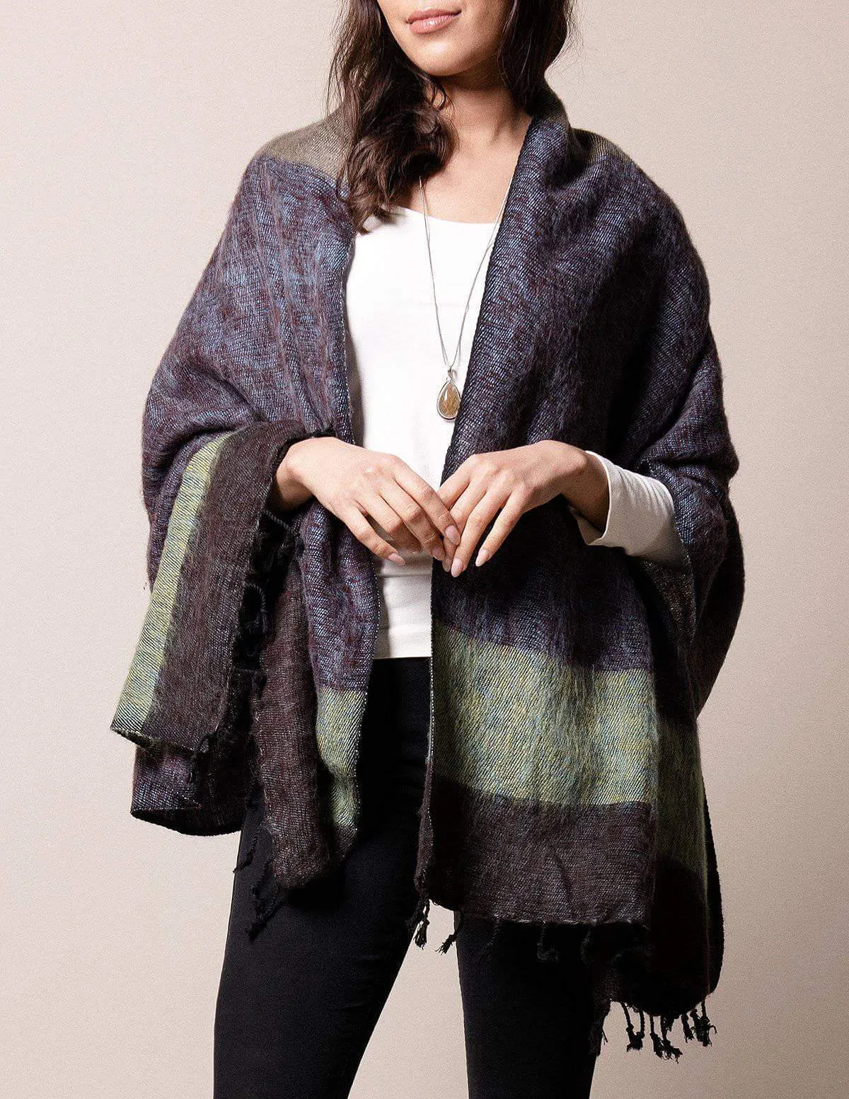 Himalayan Yak Wool Wrap - Heather