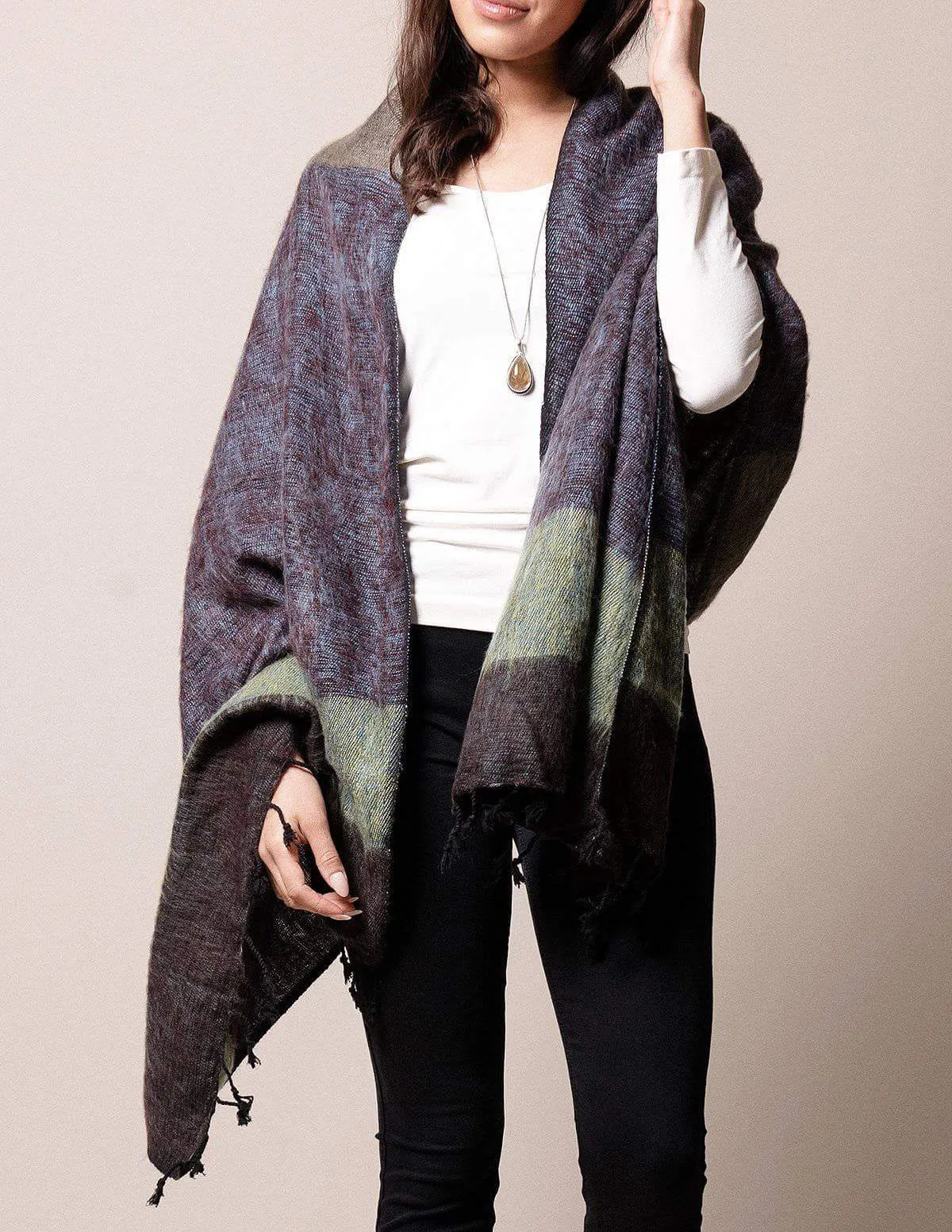 Himalayan Yak Wool Wrap - Heather