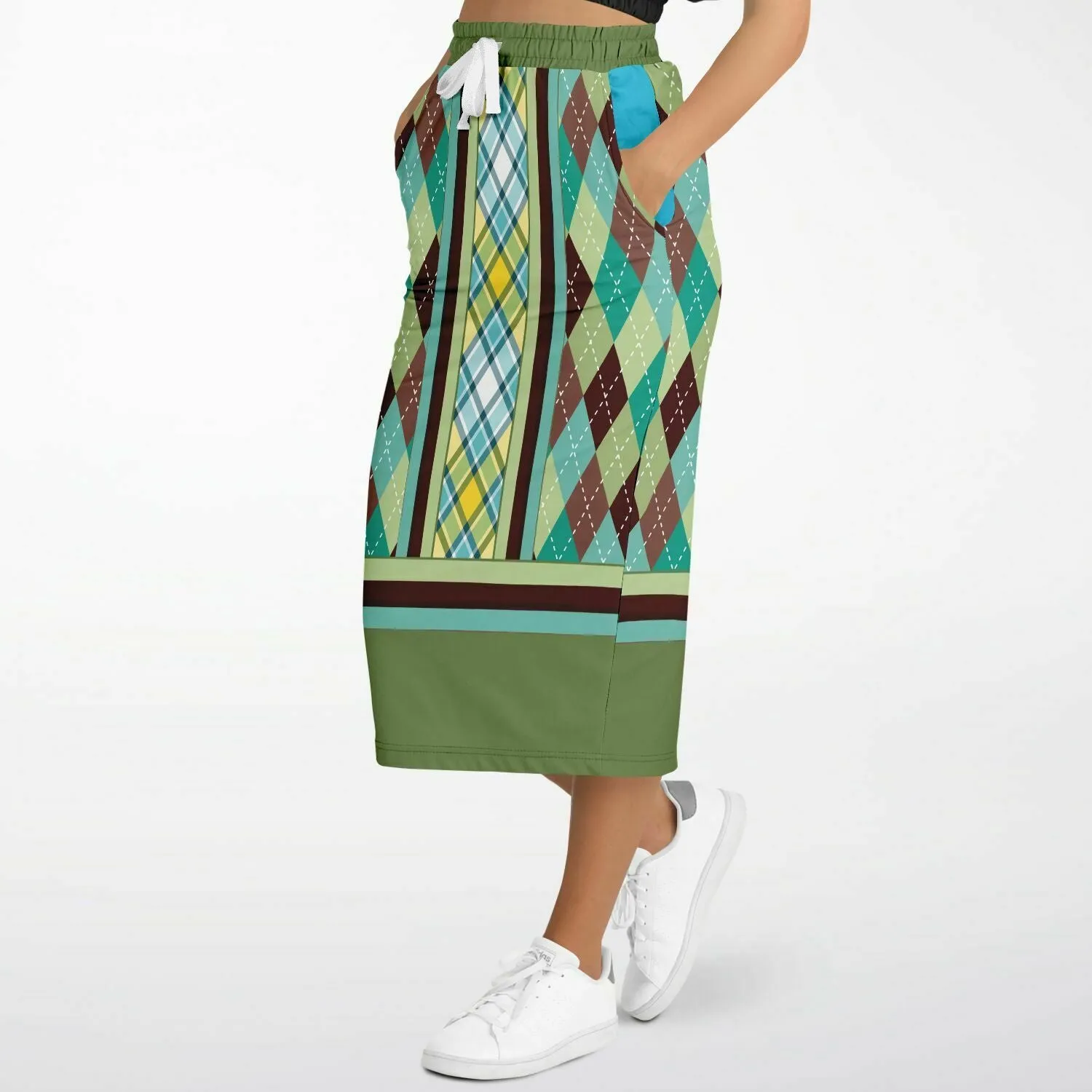 Hypnotic Zen Eco-Poly Long Pocket Skirt