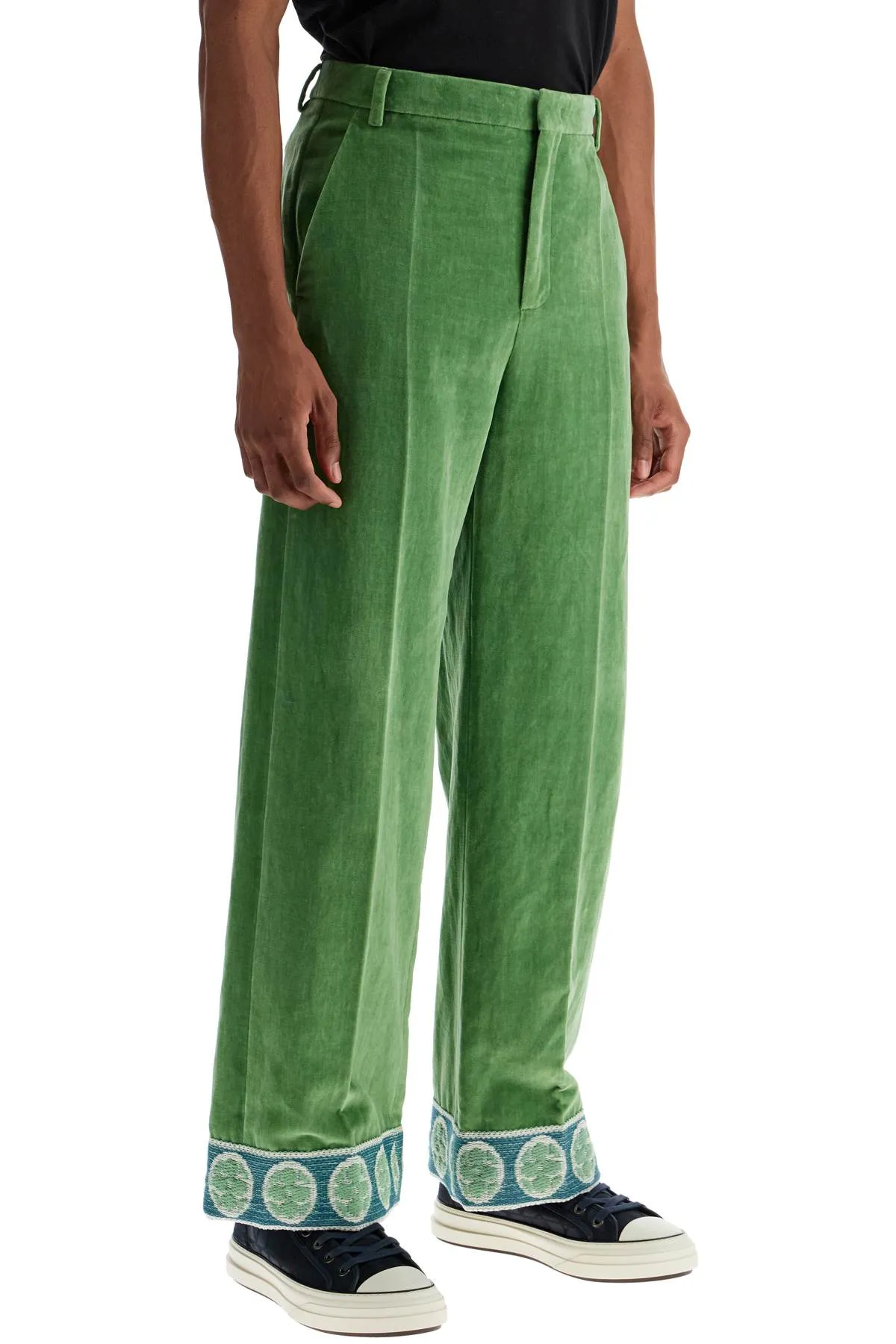 Jacquard Trim Pants