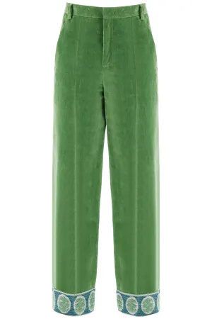 Jacquard Trim Pants