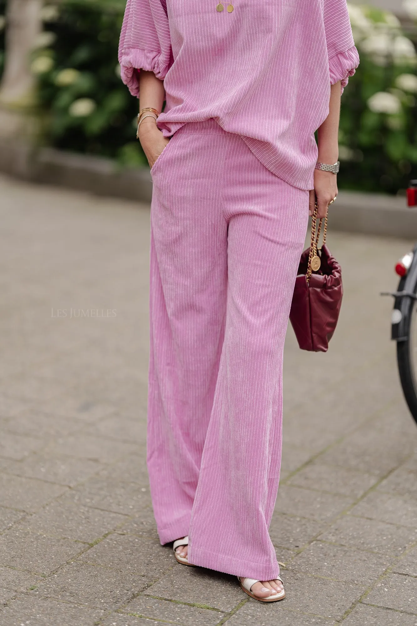 June velvet pants rosebloom