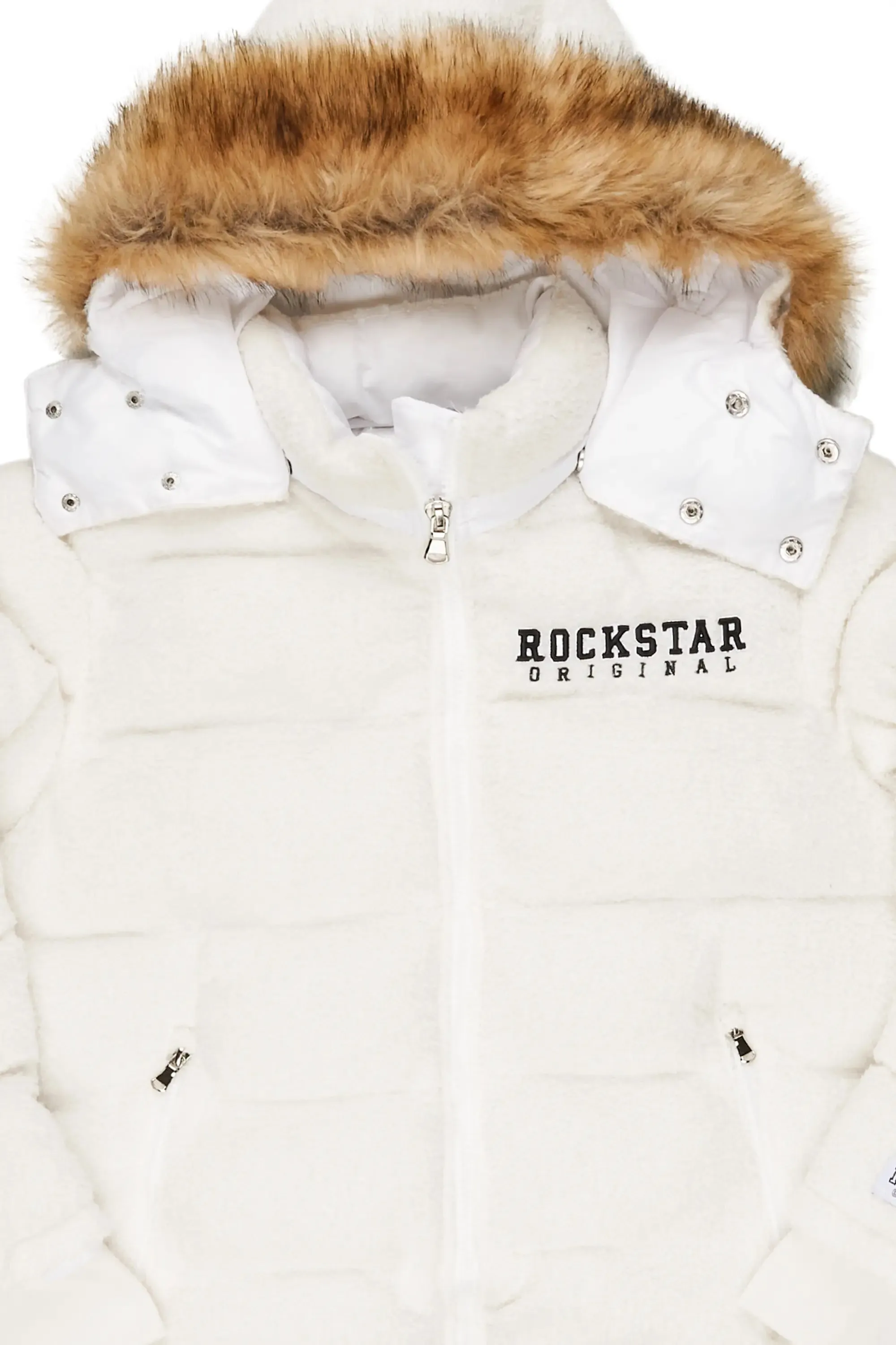 Kesia White Puffer Jacket