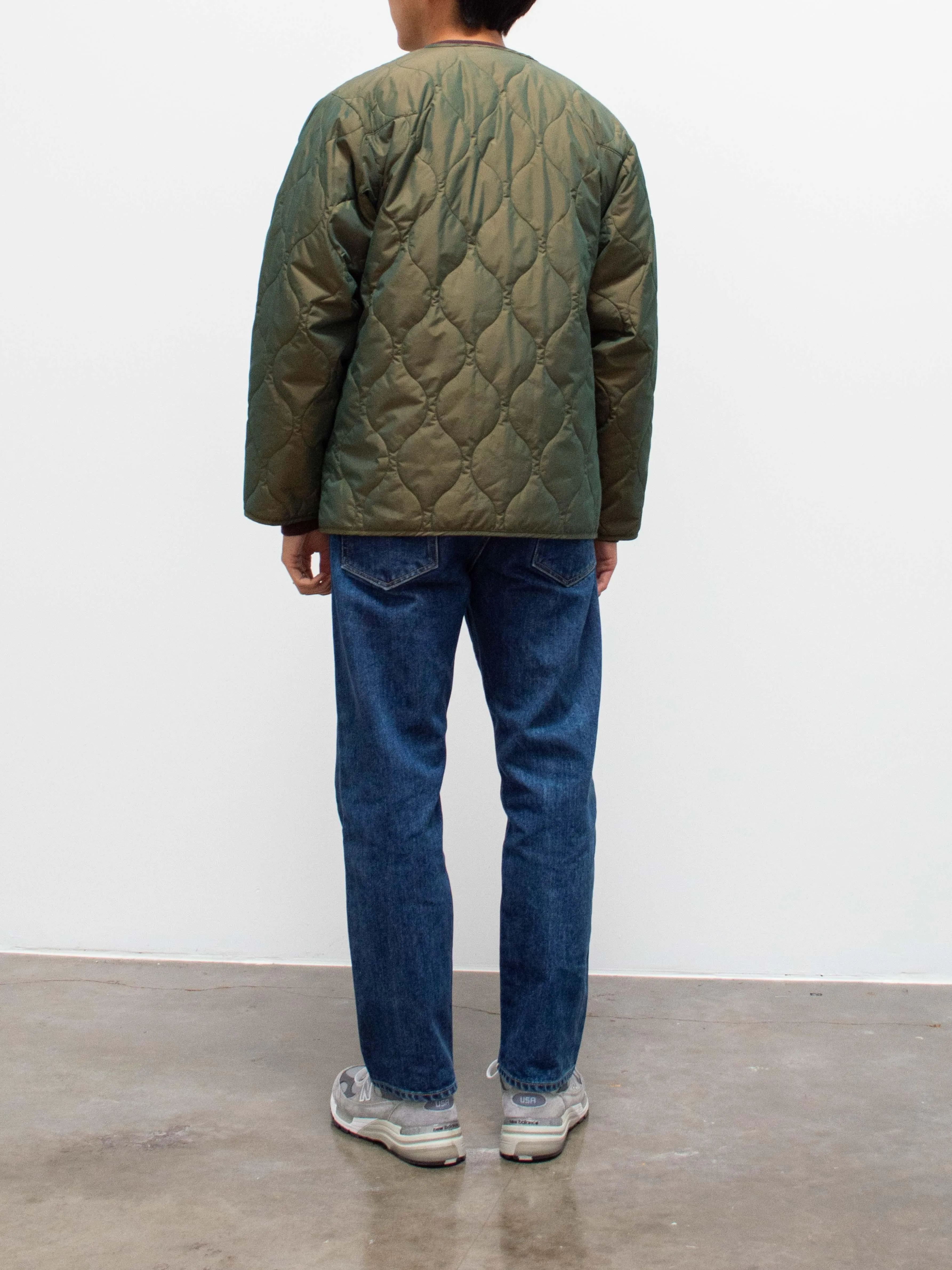 Lightweight Taffeta Quilted Liner Buckle Jacket - Olive