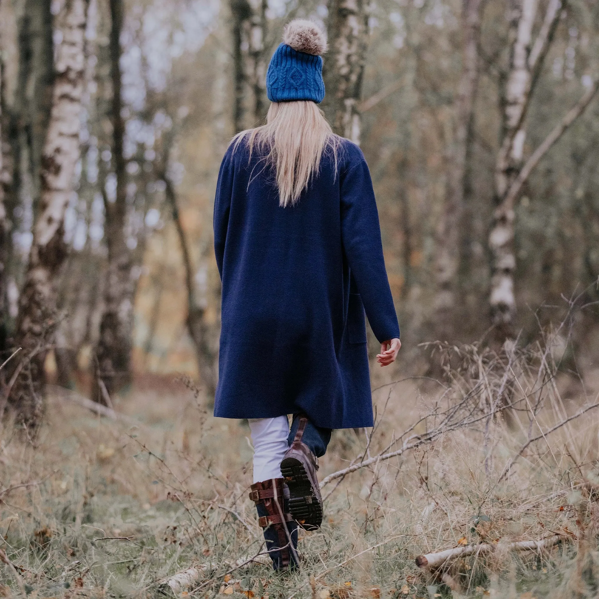 Longline Navy Cardigan