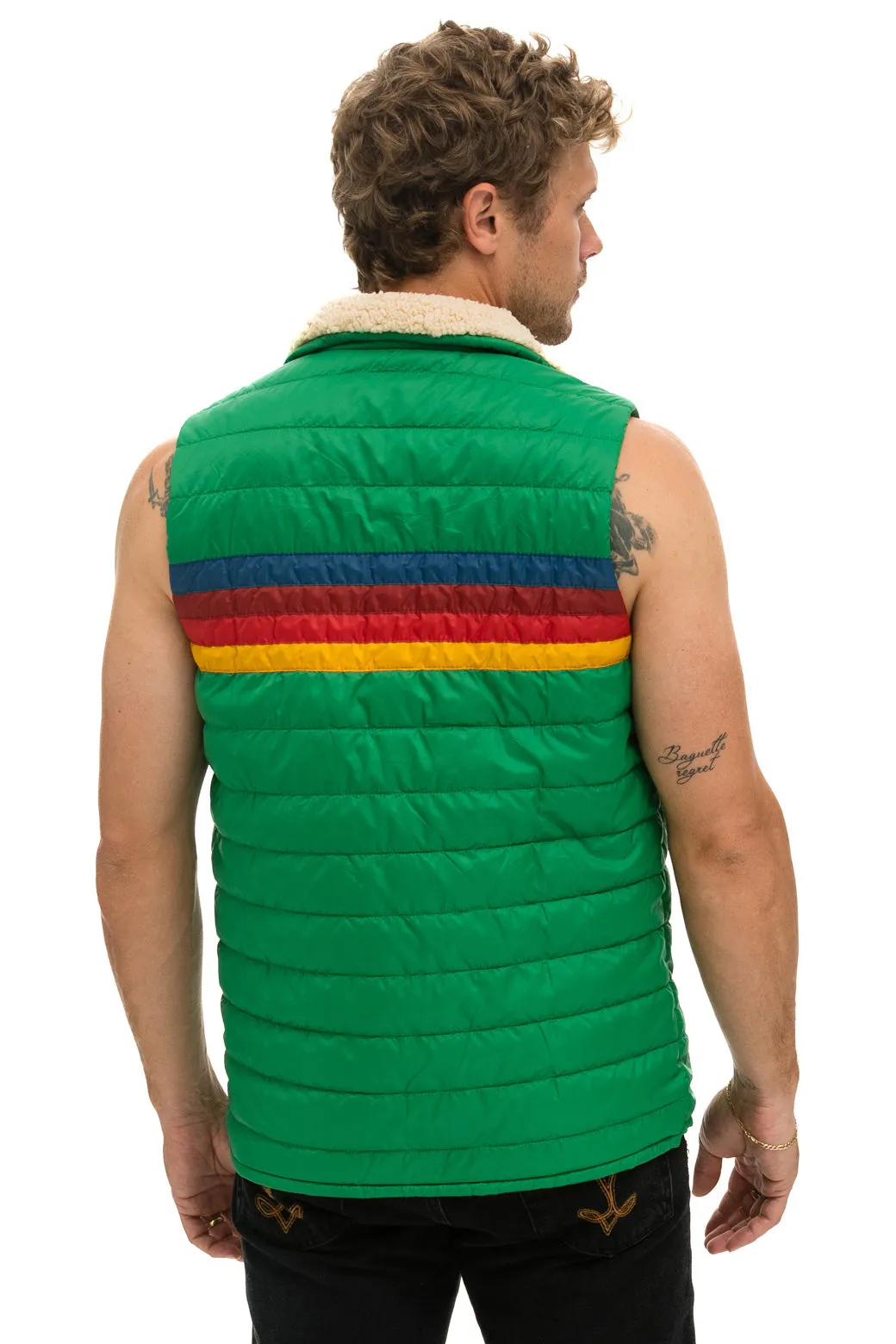 MEN'S 4 STRIPE VEST SHERPA- AMAZON