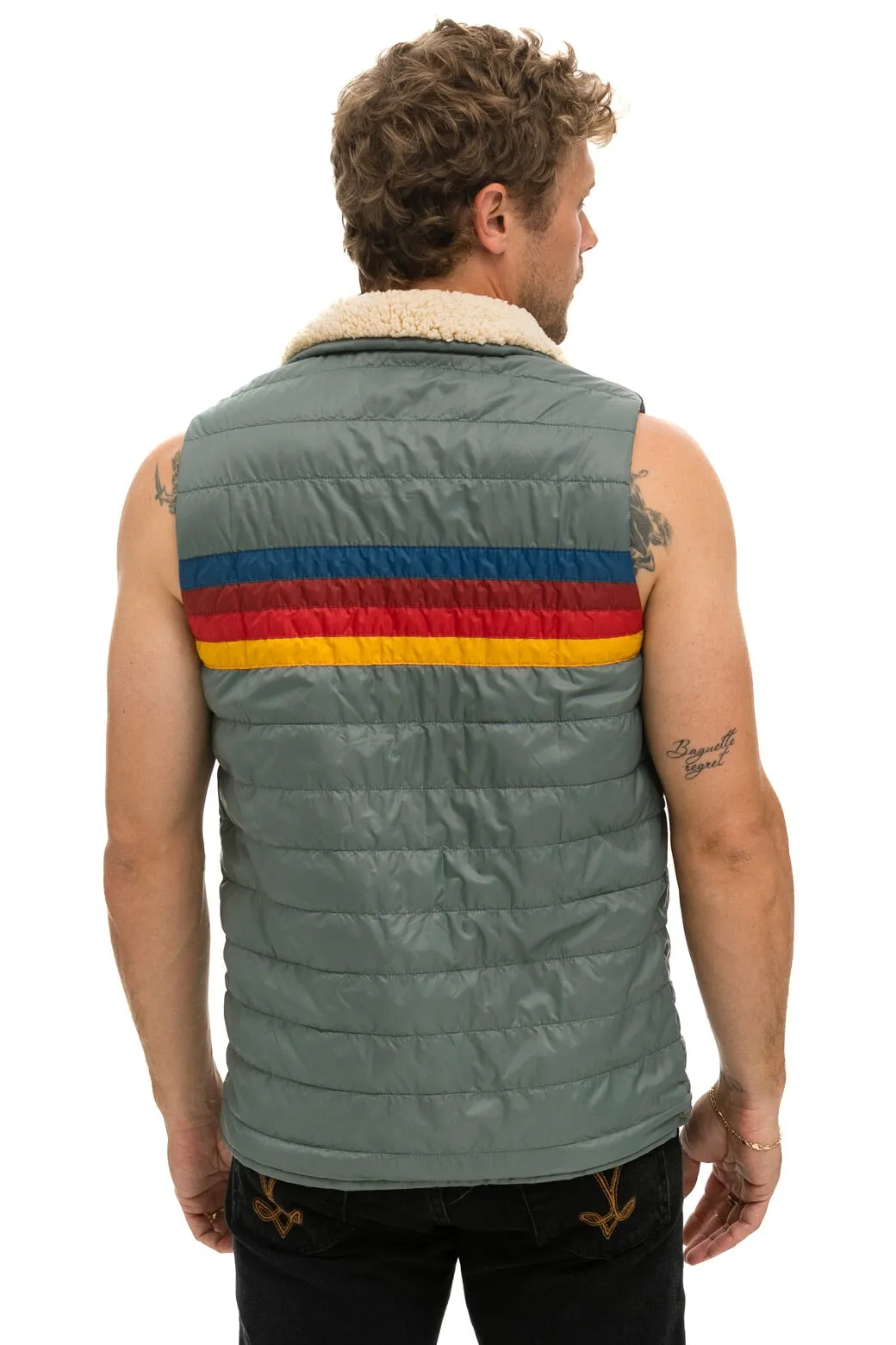 MEN'S 4 STRIPE VEST SHERPA - SEDONA