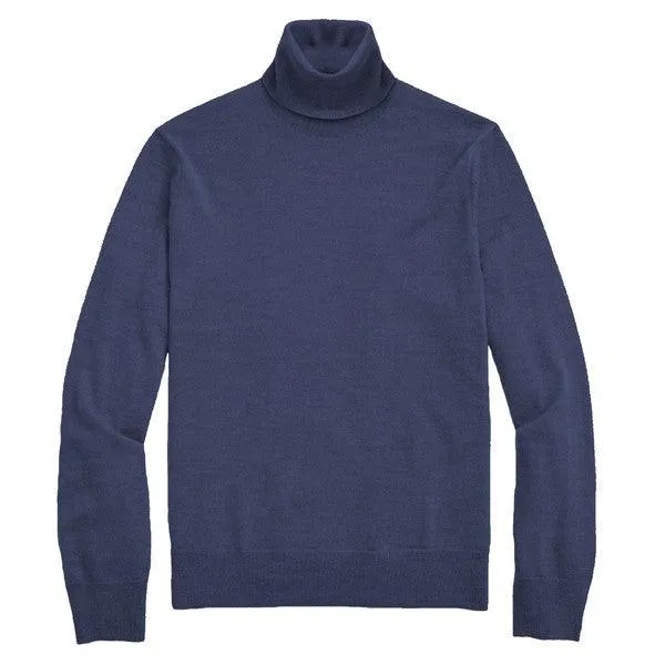 Mens Classic Solid Color Turtleneck Sweaters 6 Colors