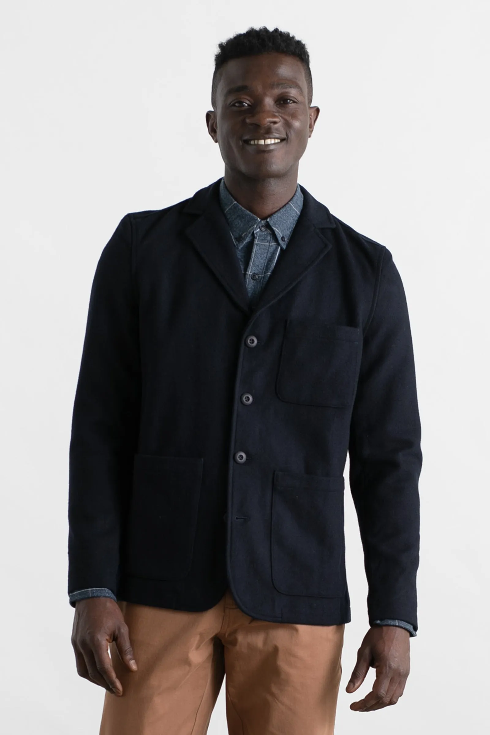 Nate Chore Blazer / Navy Wool