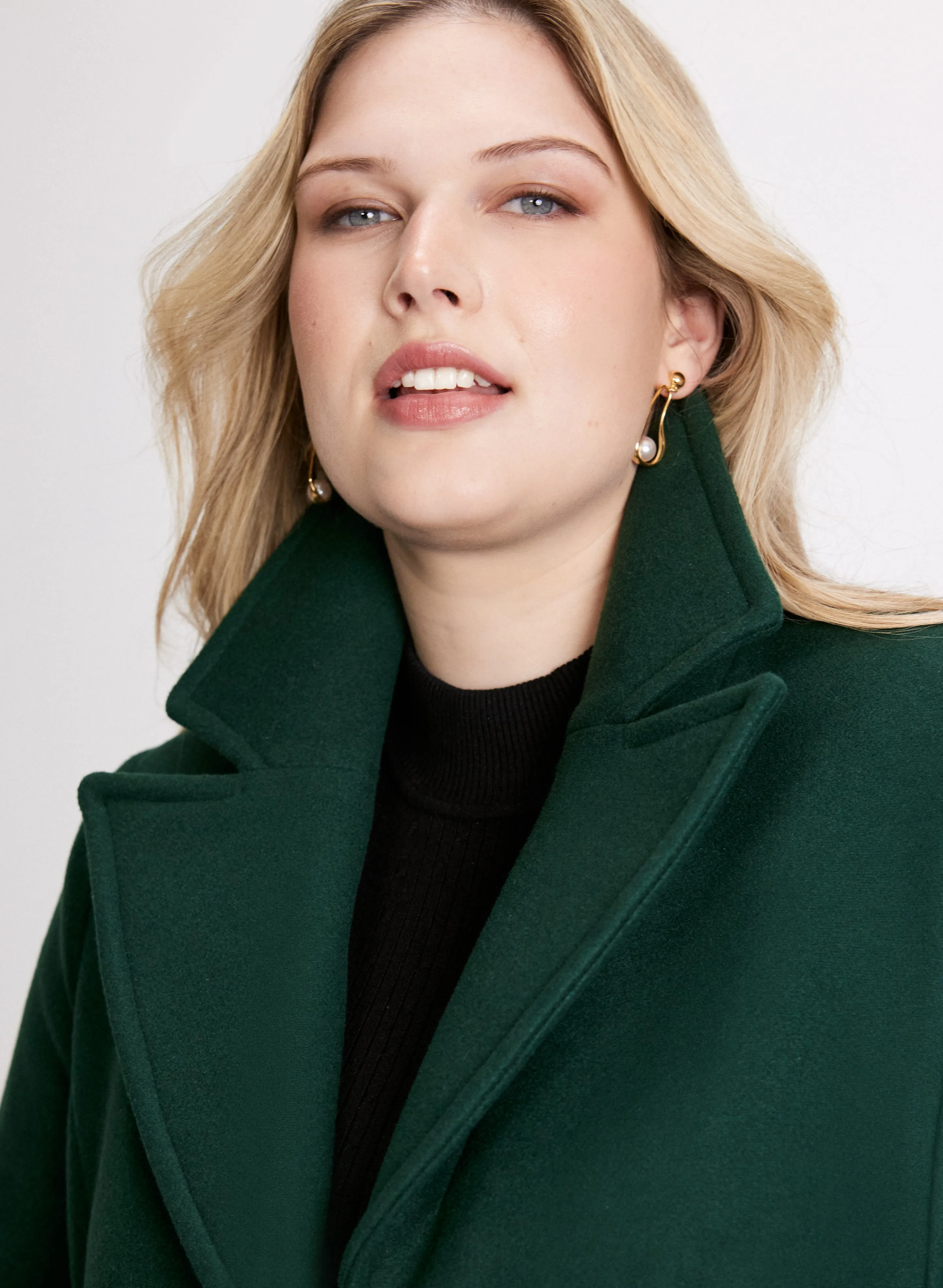 Notched Collar Wool-Blend Coat