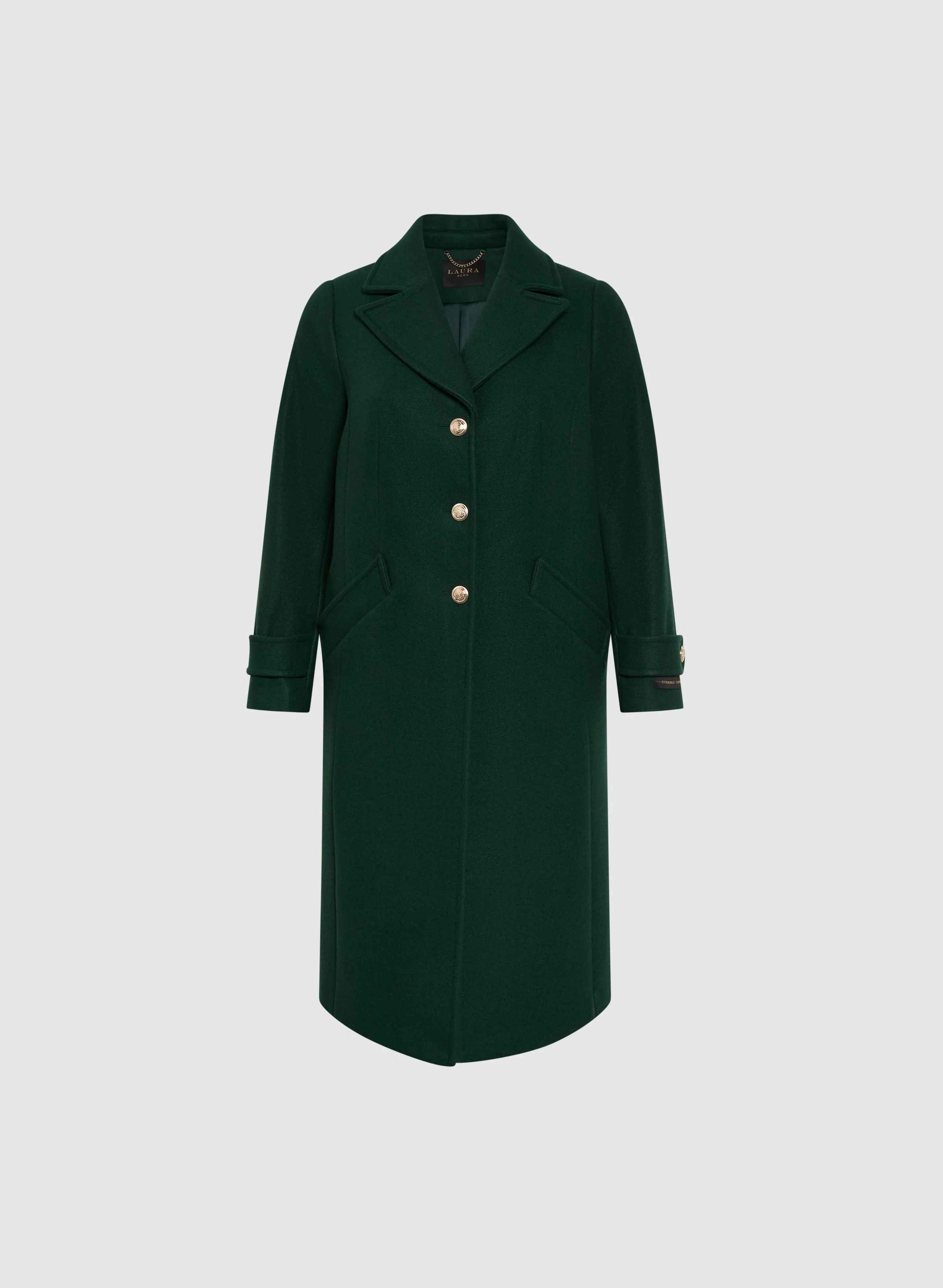 Notched Collar Wool-Blend Coat