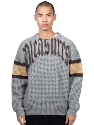 Pleasures Twitch Chunky Knit Sweat Grey