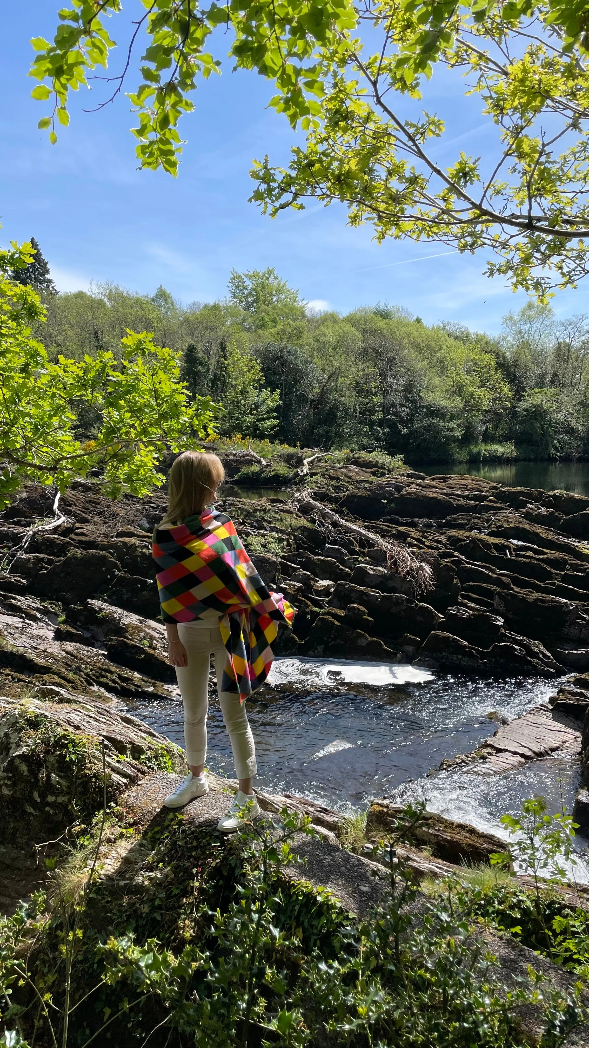 Pre-Order Multicoloured Argyle Cashmere Wrap