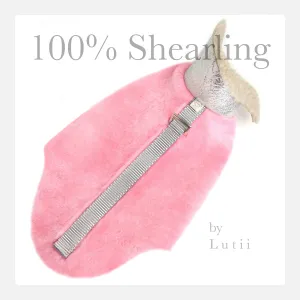 " Pink Orchird"-100% shearling handmade winter dog coat