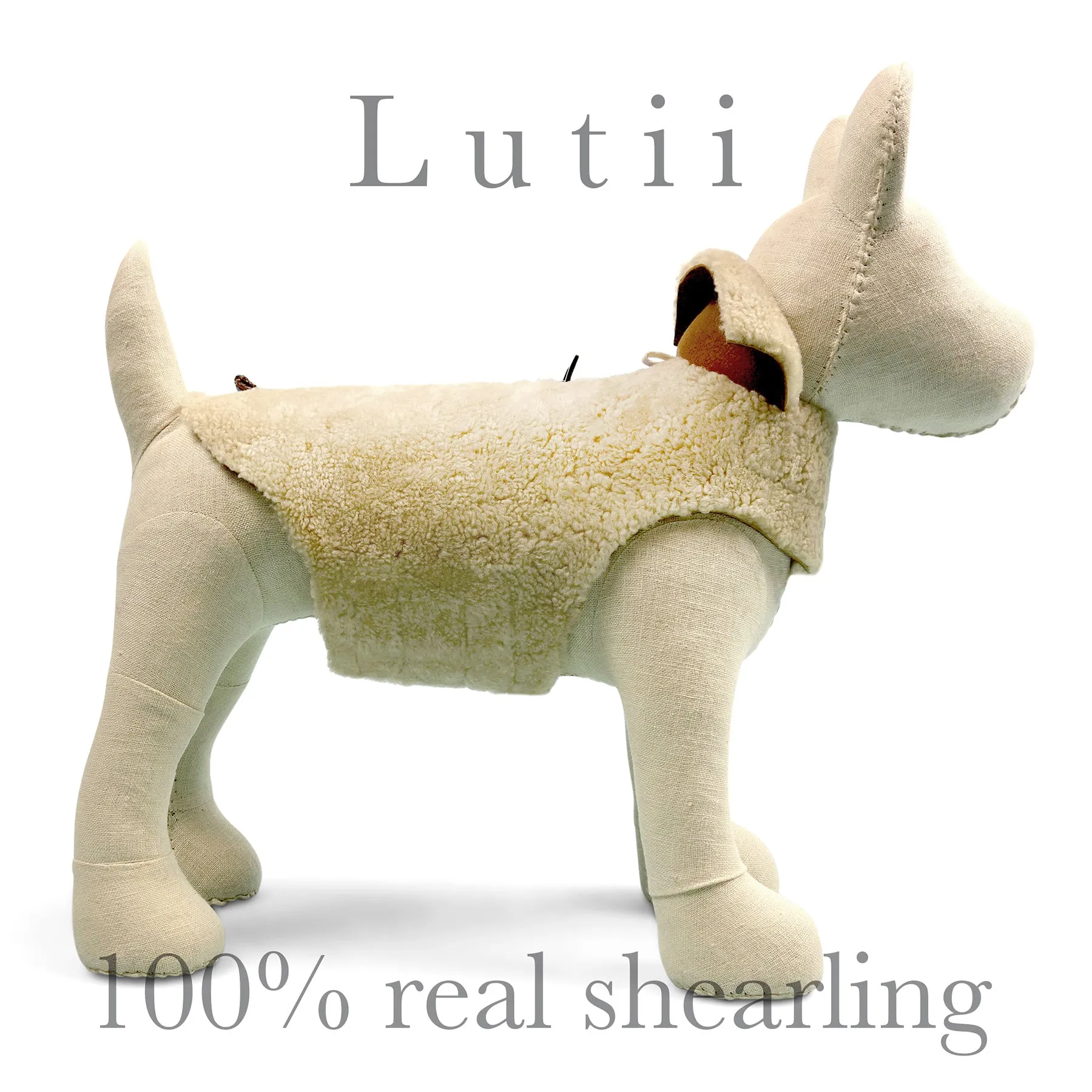 "Natural Colorado"-100% shearling handmade natural winter dog coat