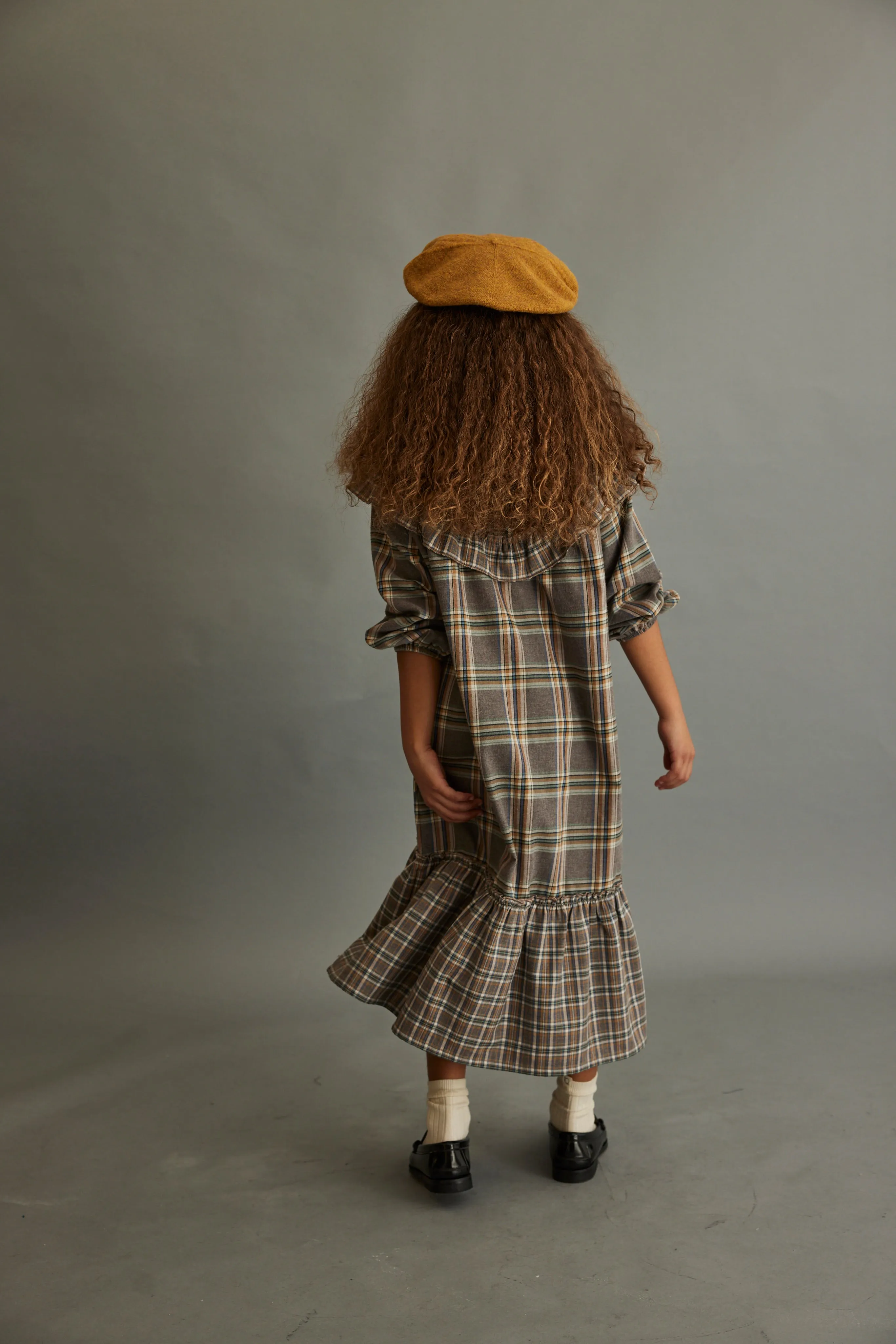 RECYCLED PLAID DRESS