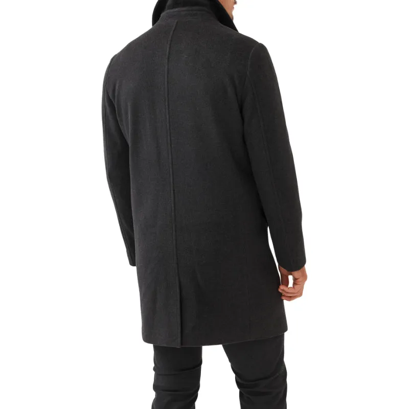 Rodd & Gunn Archers Cashmere Mix Mens Coat - Granite