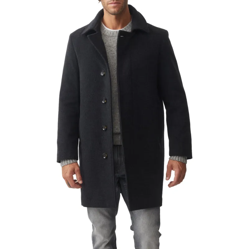 Rodd & Gunn Archers Cashmere Mix Mens Coat - Granite