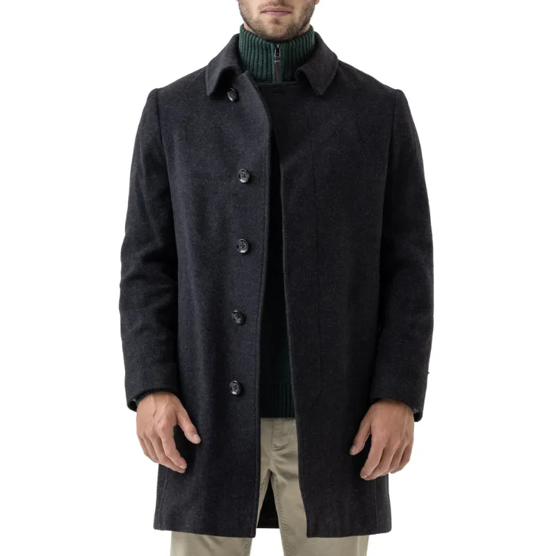 Rodd & Gunn Archers Cashmere Mix Mens Coat - Granite