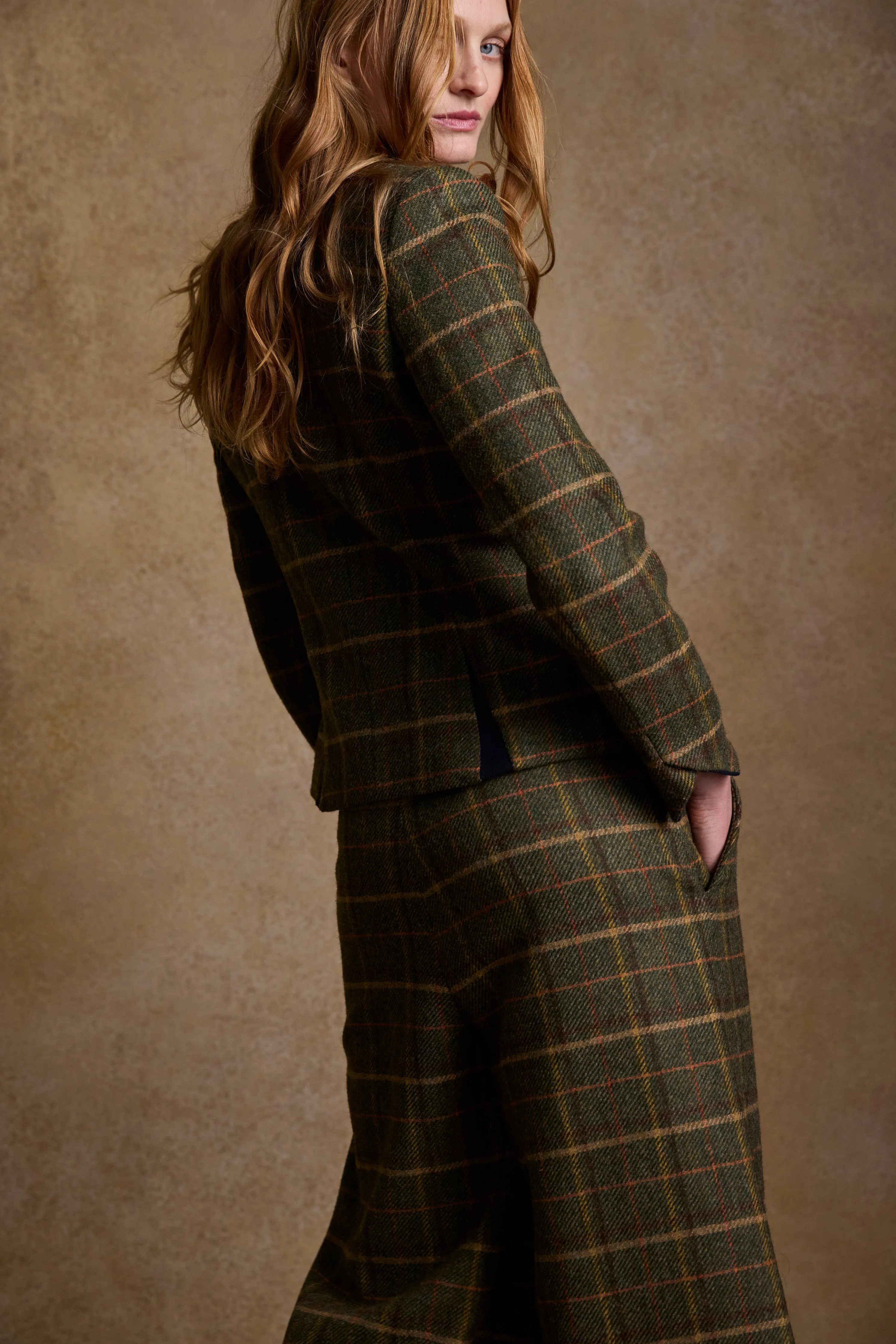 Sasha Tweed Jacket - Country Green Check