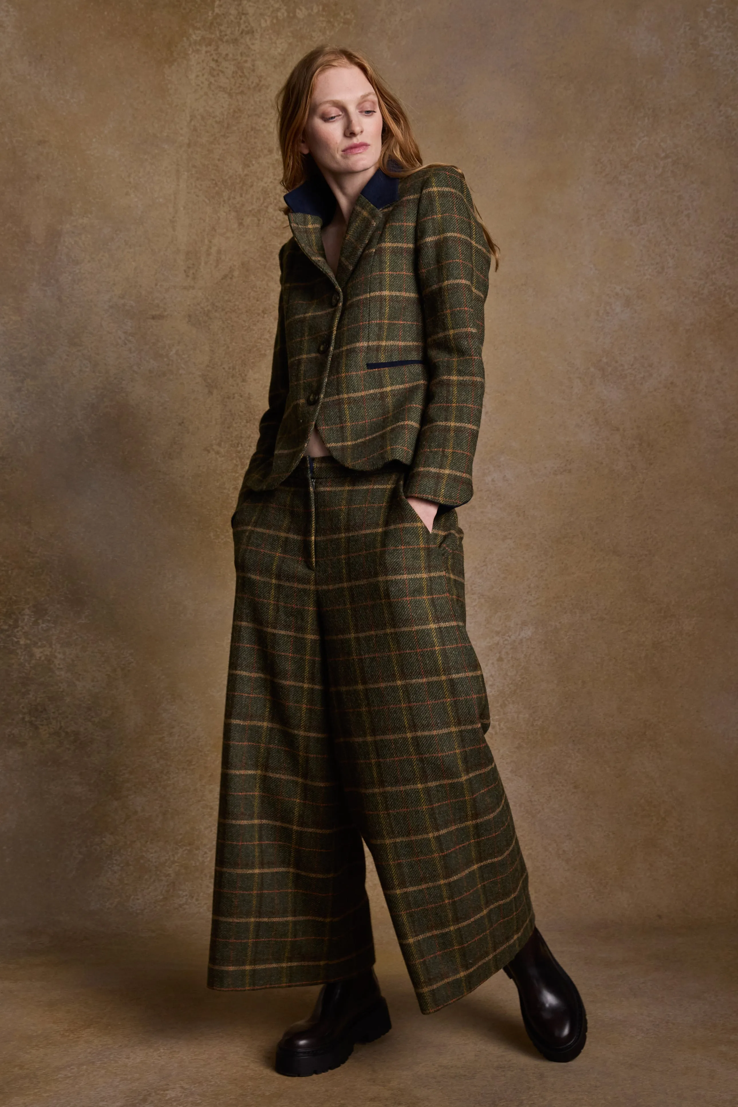 Sasha Tweed Jacket - Country Green Check