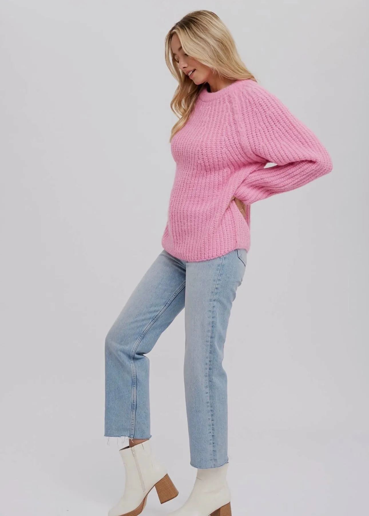 Too Cute Chunky Raglan Sleeve Pullover