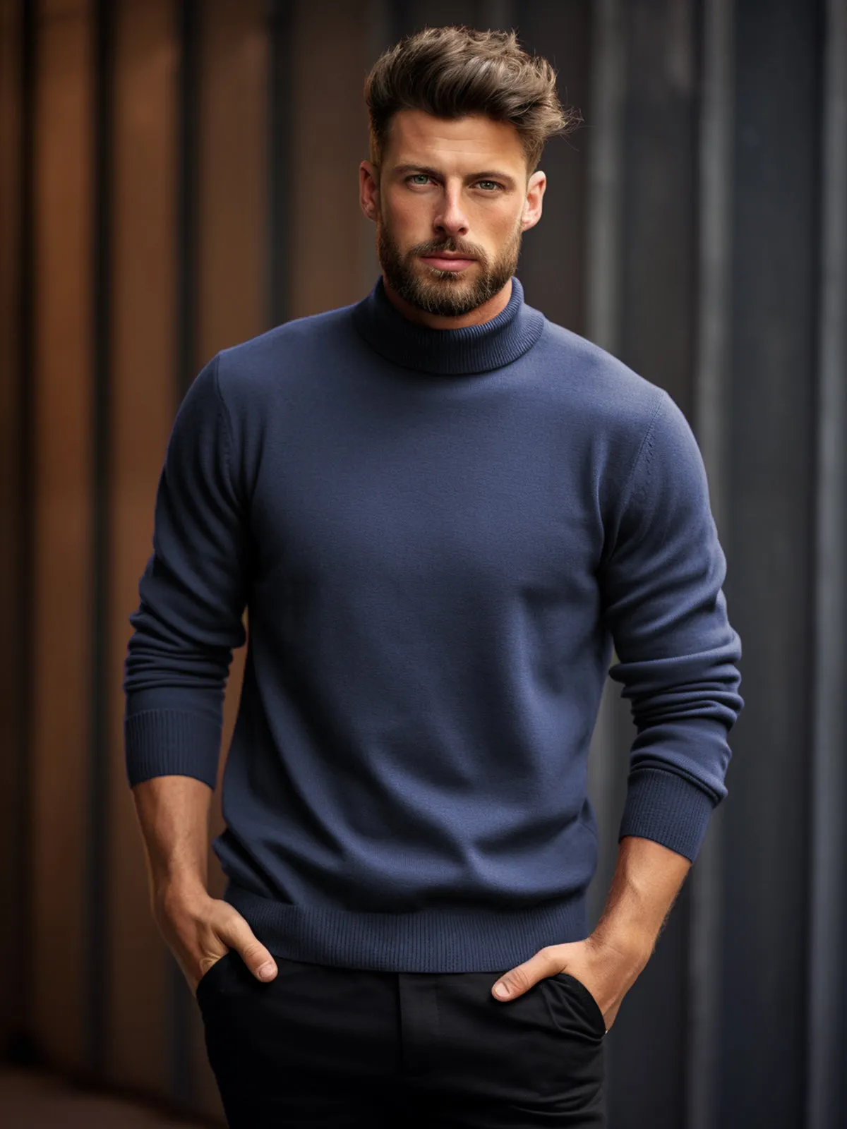 Turtleneck Washable Sweater