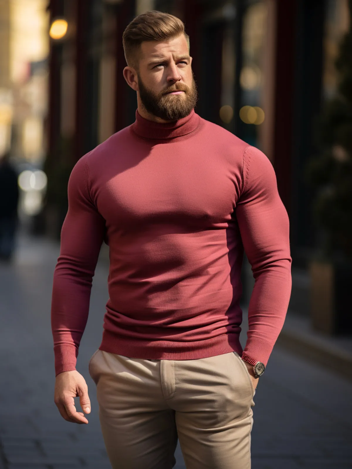 Turtleneck Washable Sweater