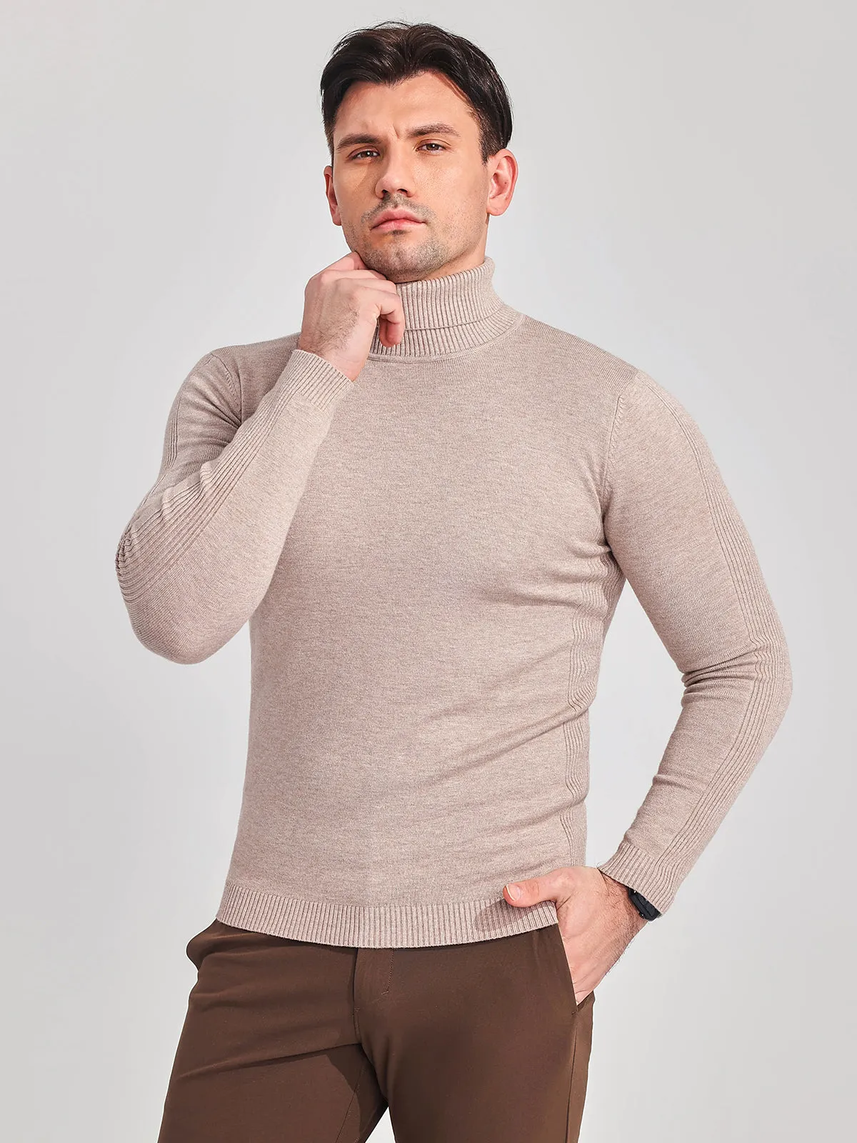 Turtleneck Washable Sweater